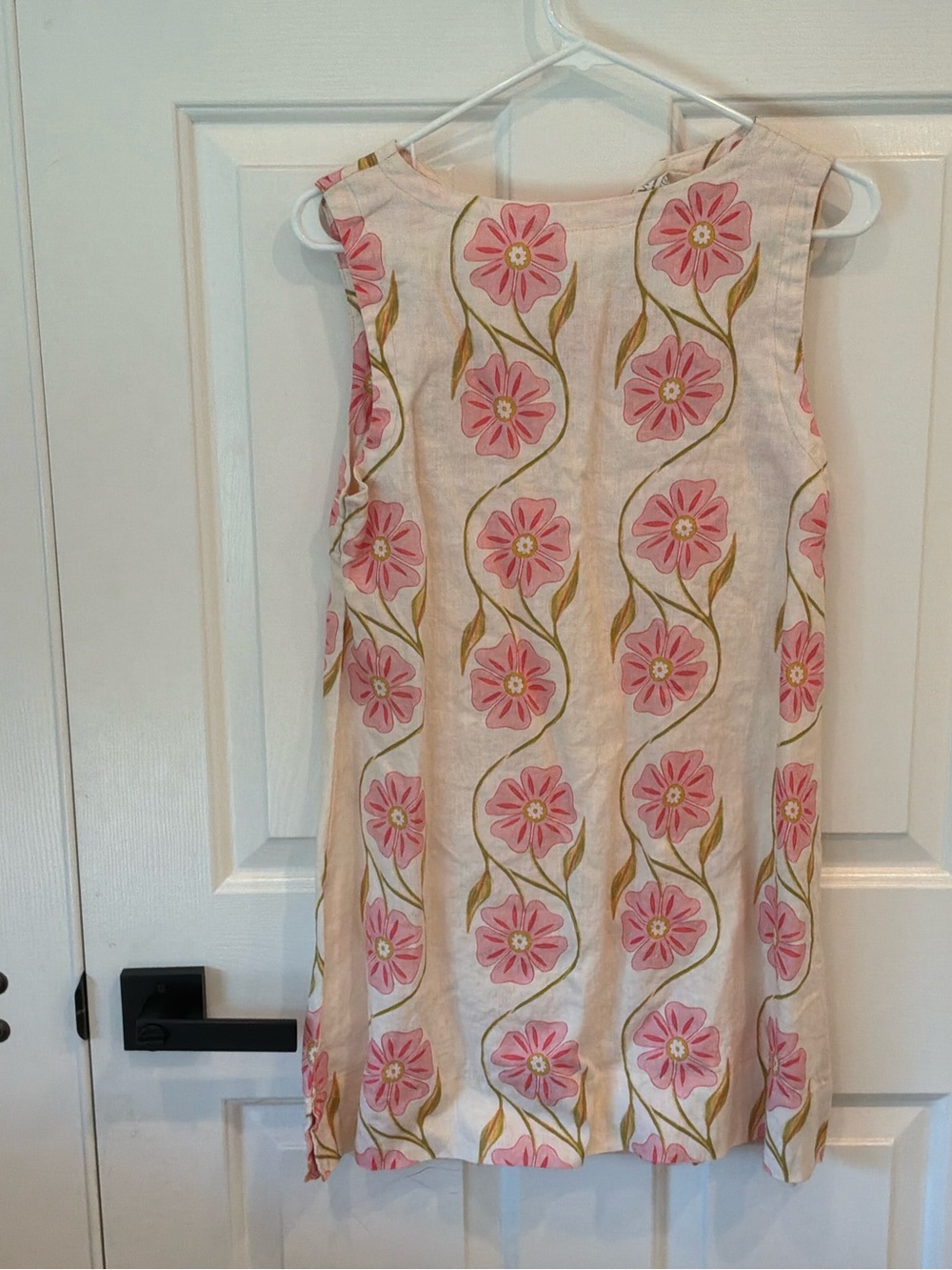 Sleeveless Pink Floral Mini Dress